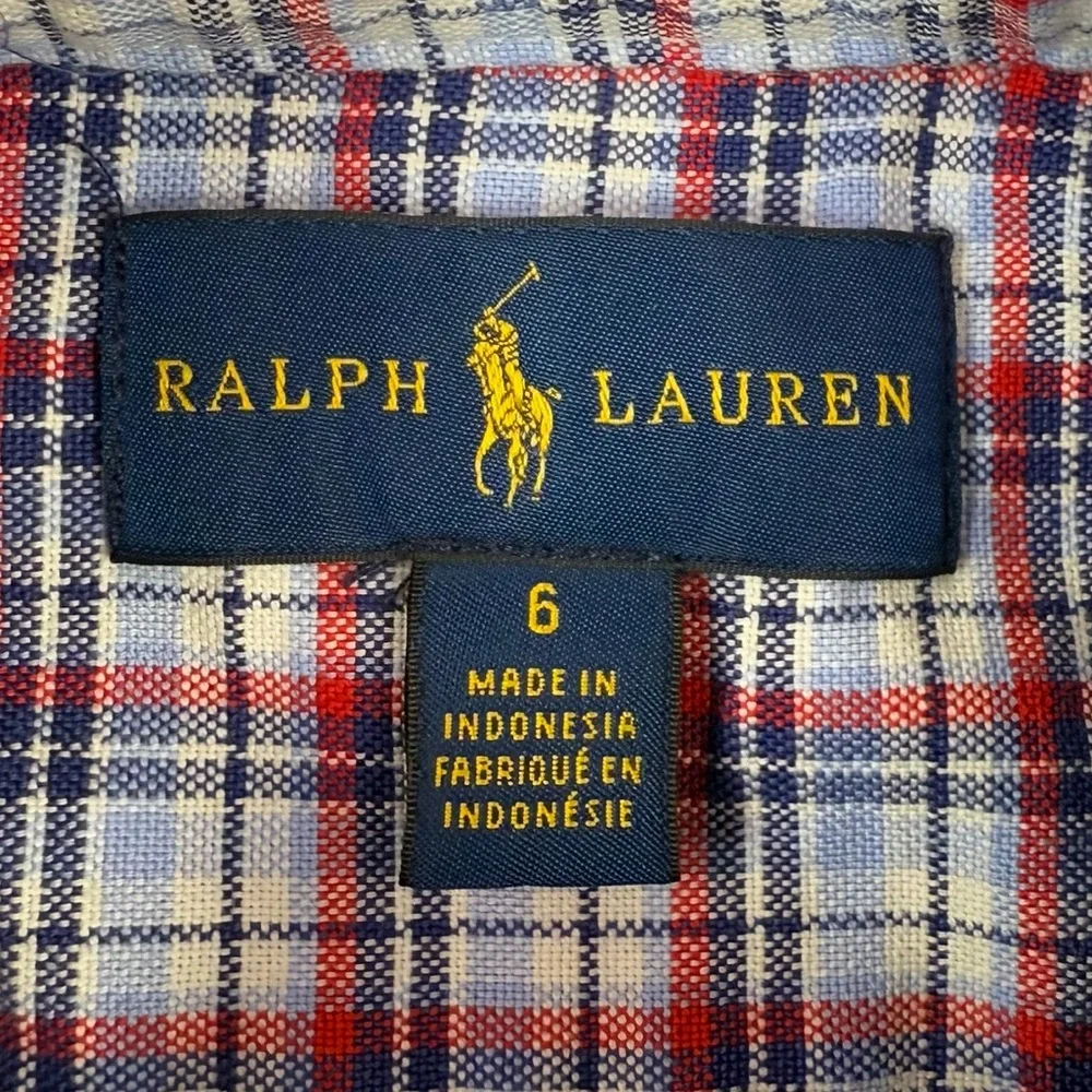 RALPH LAUREN‎ Boys’ Heavyweight Tartan Plaid Long Sleeve Casual Button Down 6